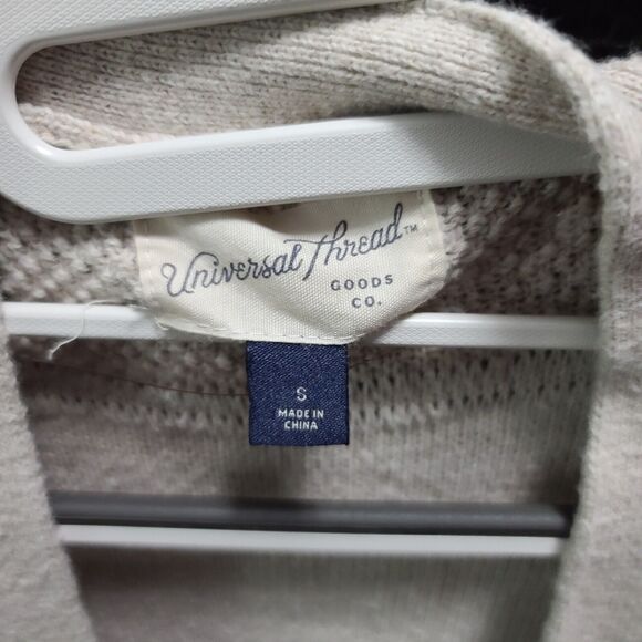 Universal Thread Womens Open Cardigan Khaki Size Small 100% Cotton Long Sleeve - Picture 6 of 12